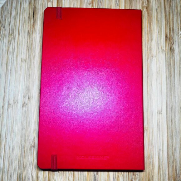 NEW Moleskine Gold Embossed Happy Birthday Dotted Red Hardcover Notebook Large - Picture 2 of 3